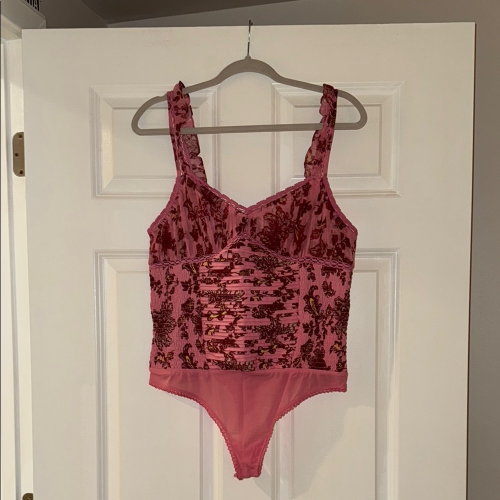 New - Free People Floral Bodysuit